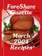 FareShare Gazette MasterCook Cookbook Cover for March 2004