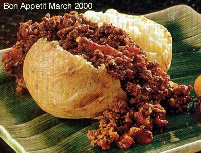 Baked Potatoes With Spiced Beef Chili