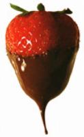 Strawberry dipped in chocolate.....  could life be any better?